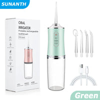 220ML Portable Oral Irrigator – USB Rechargeable Water Flosser