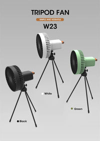 Retractable Camping Fan 10000mAh Rechargeble Portable USB Ceiling Fan Wireless Desk Electric Fans Folding Tripod Home Outdoor