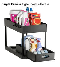 2-Tier Under Sink Organizer Sliding Drawer Rack