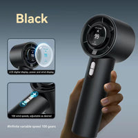 Xiaomi MIJIA Handheld High-speed Fan USB Charge Mini Portable 100 Speed Turbo Violent Small Outdoor Powerful Fan 3000mAh Battery