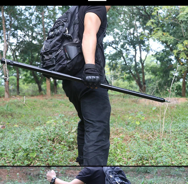 Outdoor Mountaineering Stick Multi Functional Self Defense Stick Car Mounted Tactical Mountain Camping Supplies Set Tools