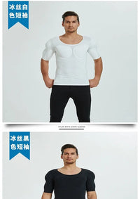 Men’s Fake Muscle Shaper Shirt Cosplay & Fitness Undershirt
