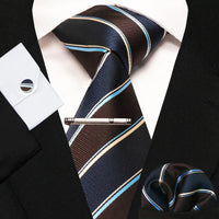 8cm Silk Men’s Tie Set with Pocket Square