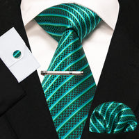 8cm Silk Men’s Tie Set with Pocket Square