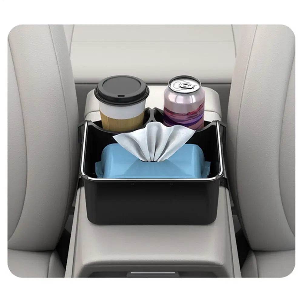 Car Seat Organizer with Cup Holders Storage Console