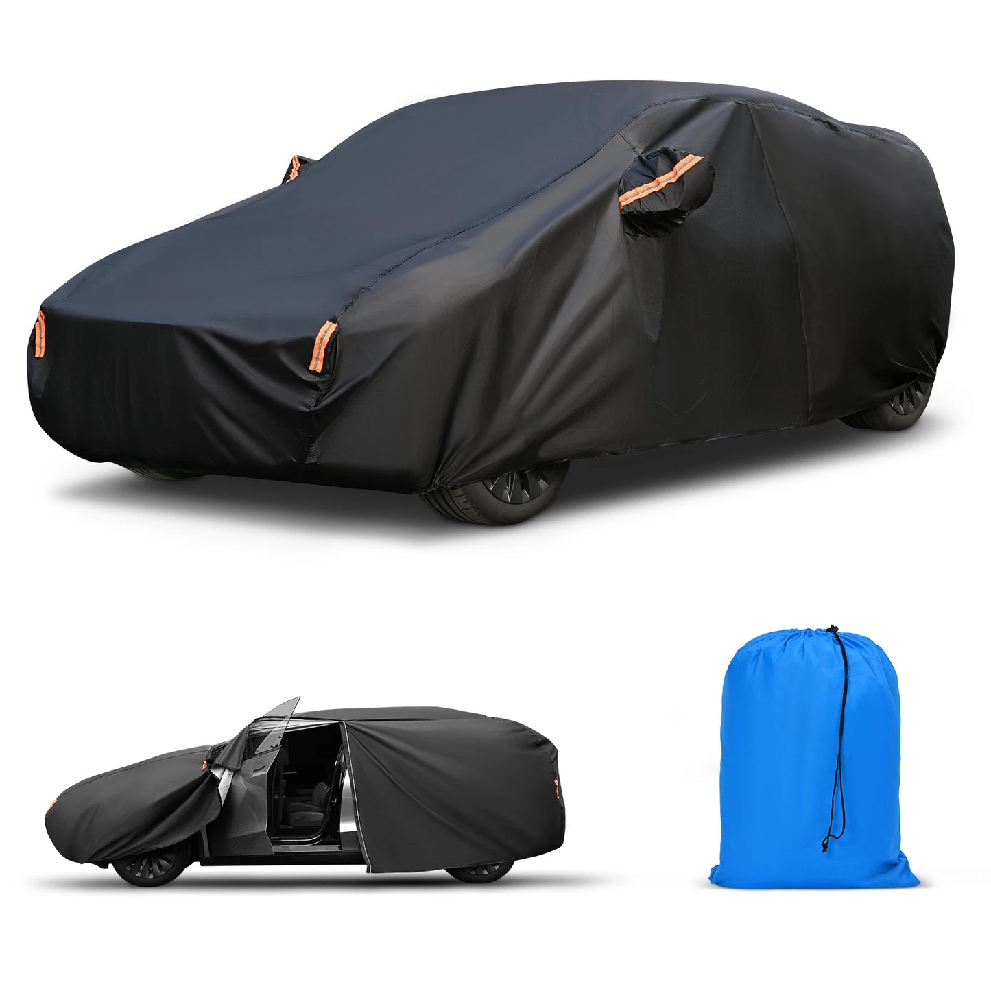 Universal Black Car Cover Dust & Sun Protection