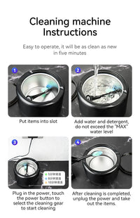Ultrasonic Cleaner for Dentures 42-45KHz Professional Ultrasonic Cleaning Machine for All Dental Jewelry Watche Household Washer