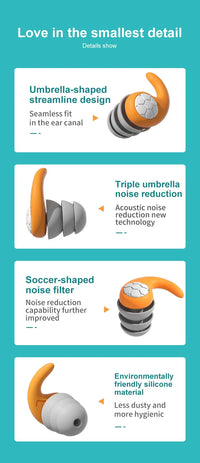 Soft Silicone Earplugs – Noise Canceling & Waterproof,