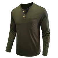 Men’s Casual Long Sleeve Elastic T-Shirt