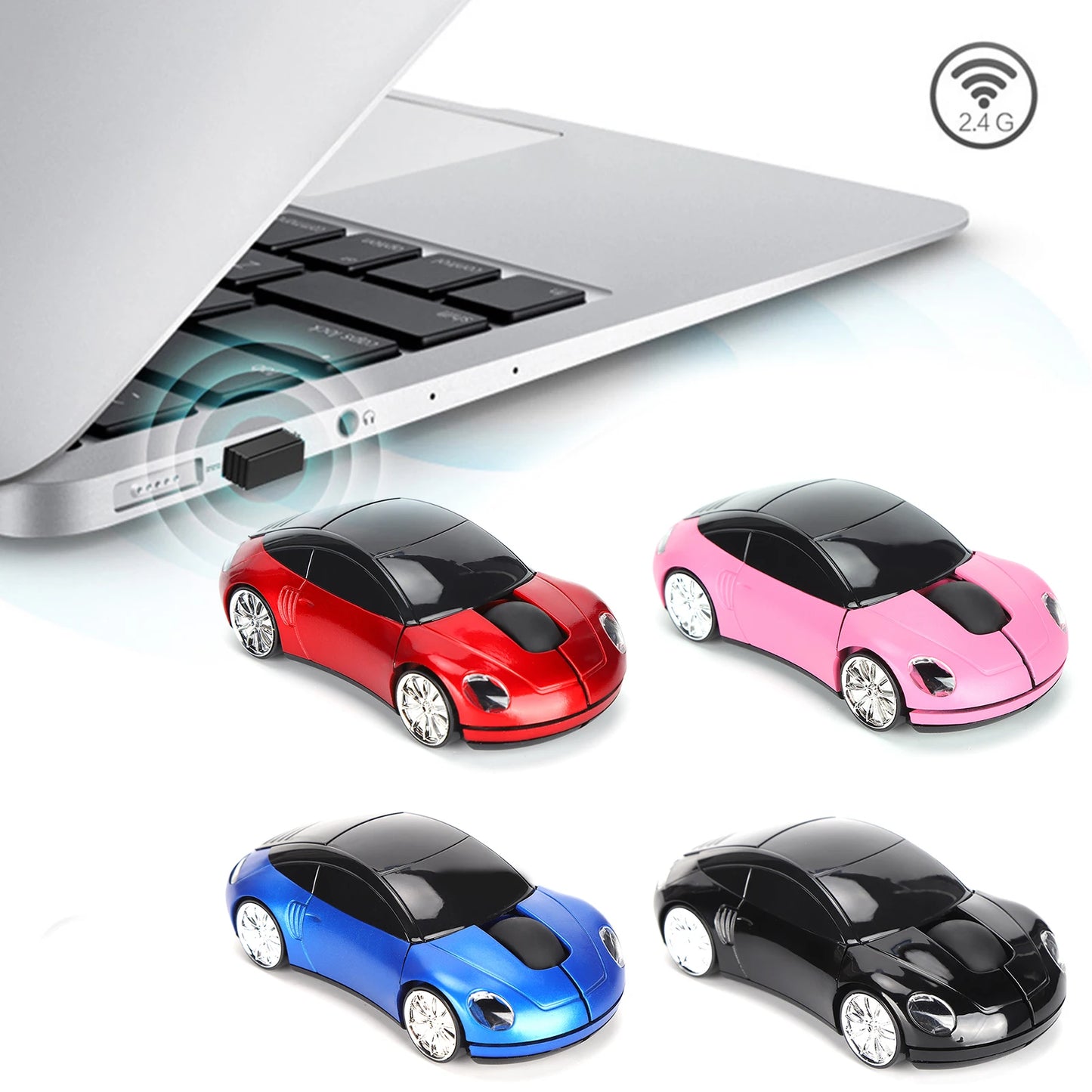 Car Shaped Wireless Mouse –2.4G USB Cordless 1600DPI