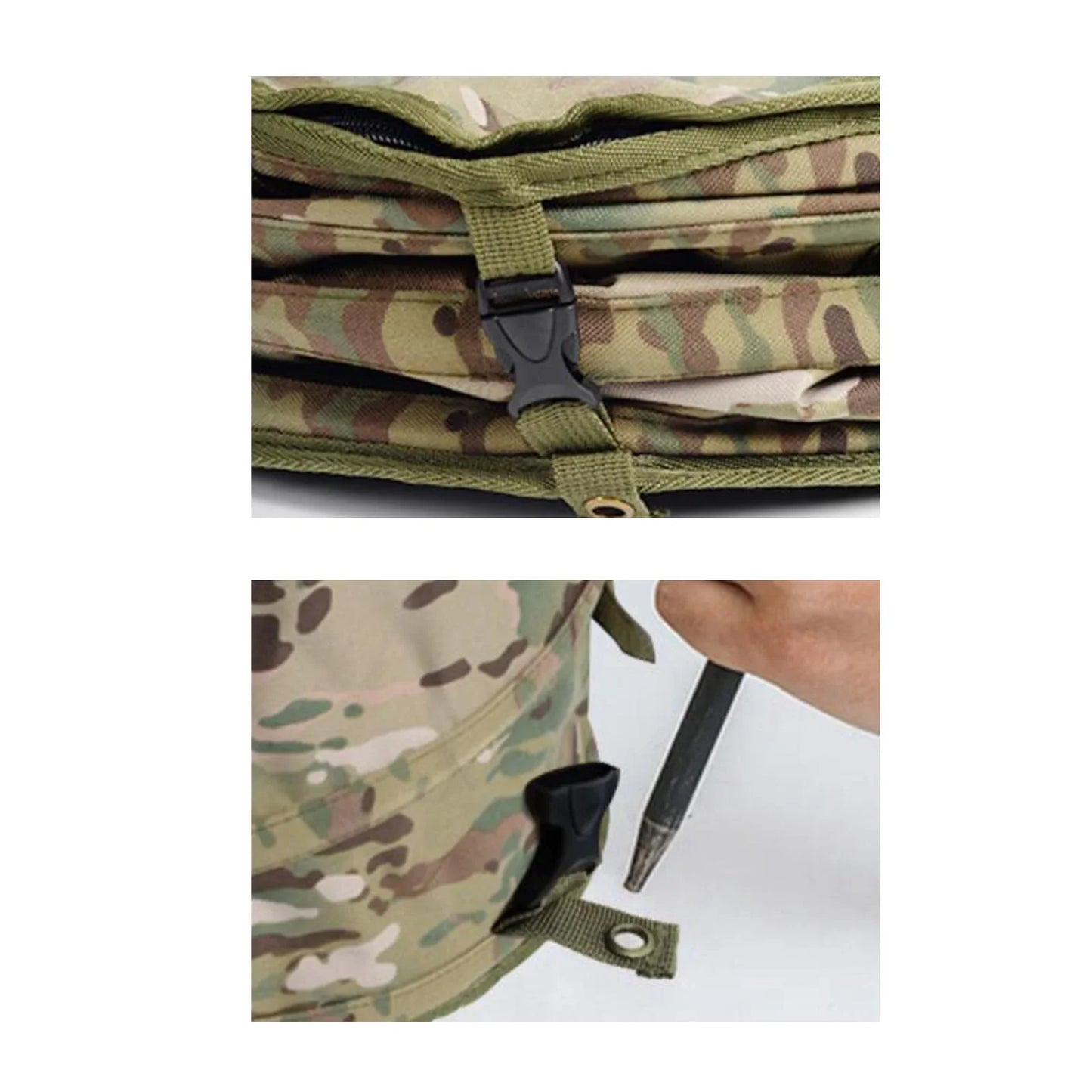 Camping Trash Can Folding Portable Bin with Zipper Lid