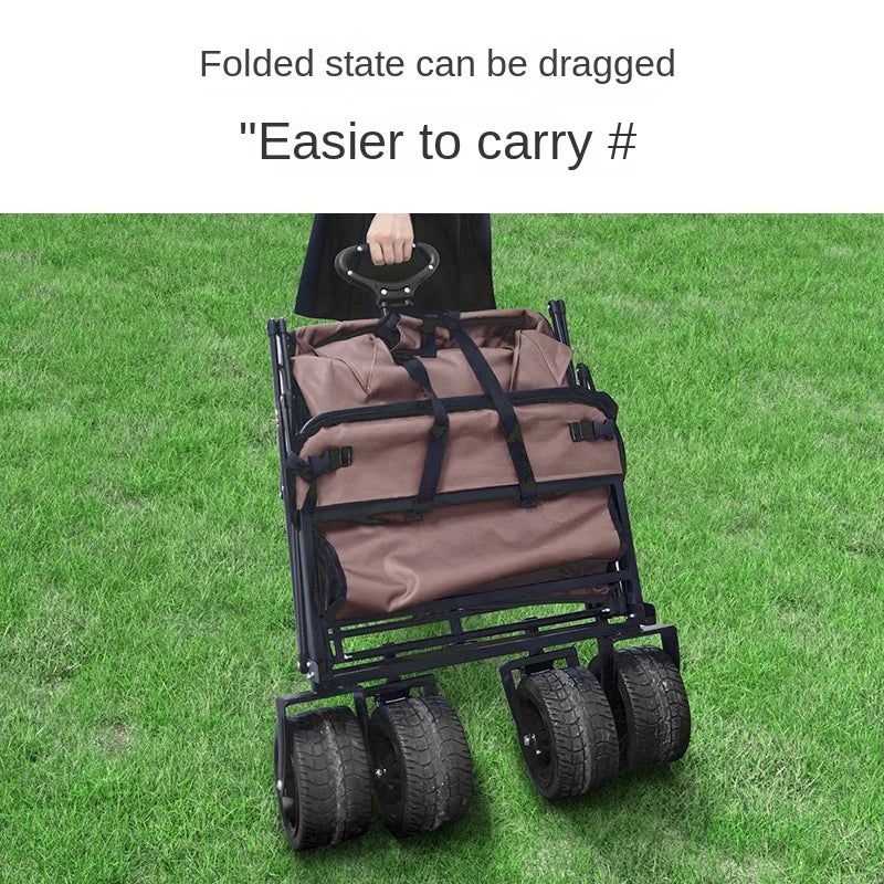 Foldable Camping Trolley – Large-Capacity Picnic Cart