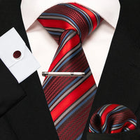 8cm Silk Men’s Tie Set with Pocket Square