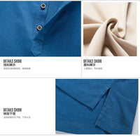 Men’s Mandarin Collar Long Sleeve T-Shirt