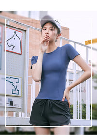 Women’s V-Neck Sports T-Shirt – Quick-Dry Activewear Top