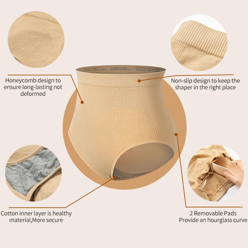 Women Shapewear Waist Trainer Seamless Butt Lifter Padded Butt Hip Enhancer Body Shaper Brief Panties Underwear Tummy Control