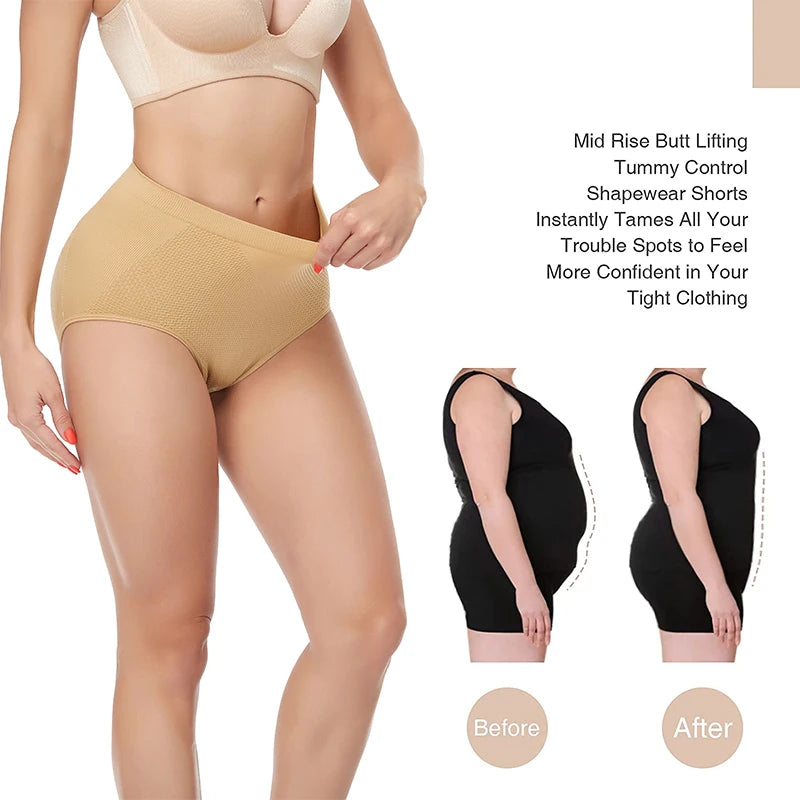Women Shapewear Waist Trainer Seamless Butt Lifter Padded Butt Hip Enhancer Body Shaper Brief Panties Underwear Tummy Control