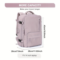 Large Capacity Travel Backpack with Shoe & Wet Pocket