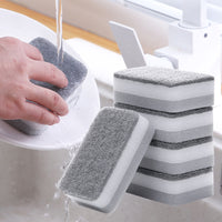 Double-Sided Cleaning Sponge – Microfiber Scouring Pad