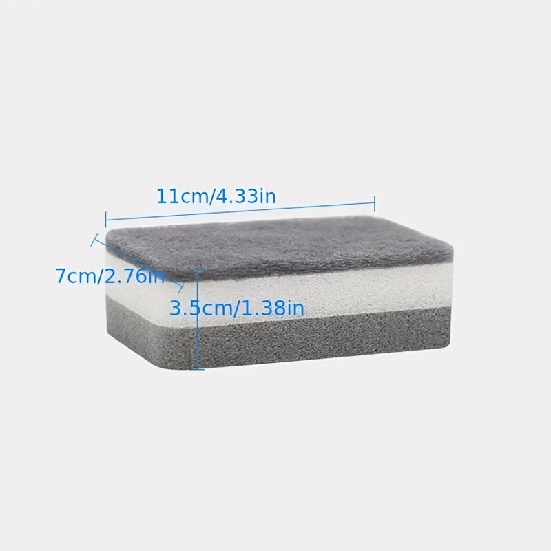 Double-Sided Cleaning Sponge – Microfiber Scouring Pad