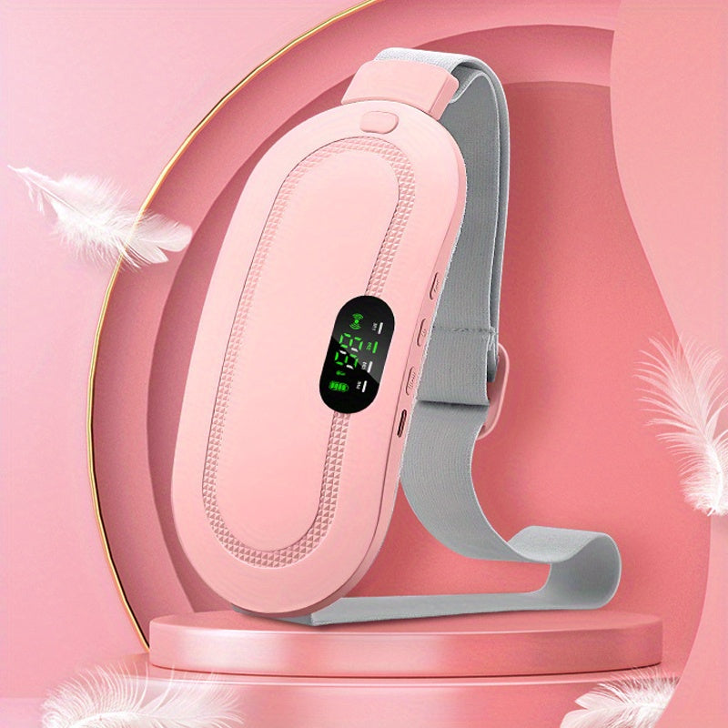 Portable Cordless Heating Pad, Menstrual Heating Pad, Heating Pad For Back With 3-Speed Temperature Adjustment And 4-Speed Massage Modes, Portable Electric Fast Heating Belly Wrap Belt For Women, Holiday Gift