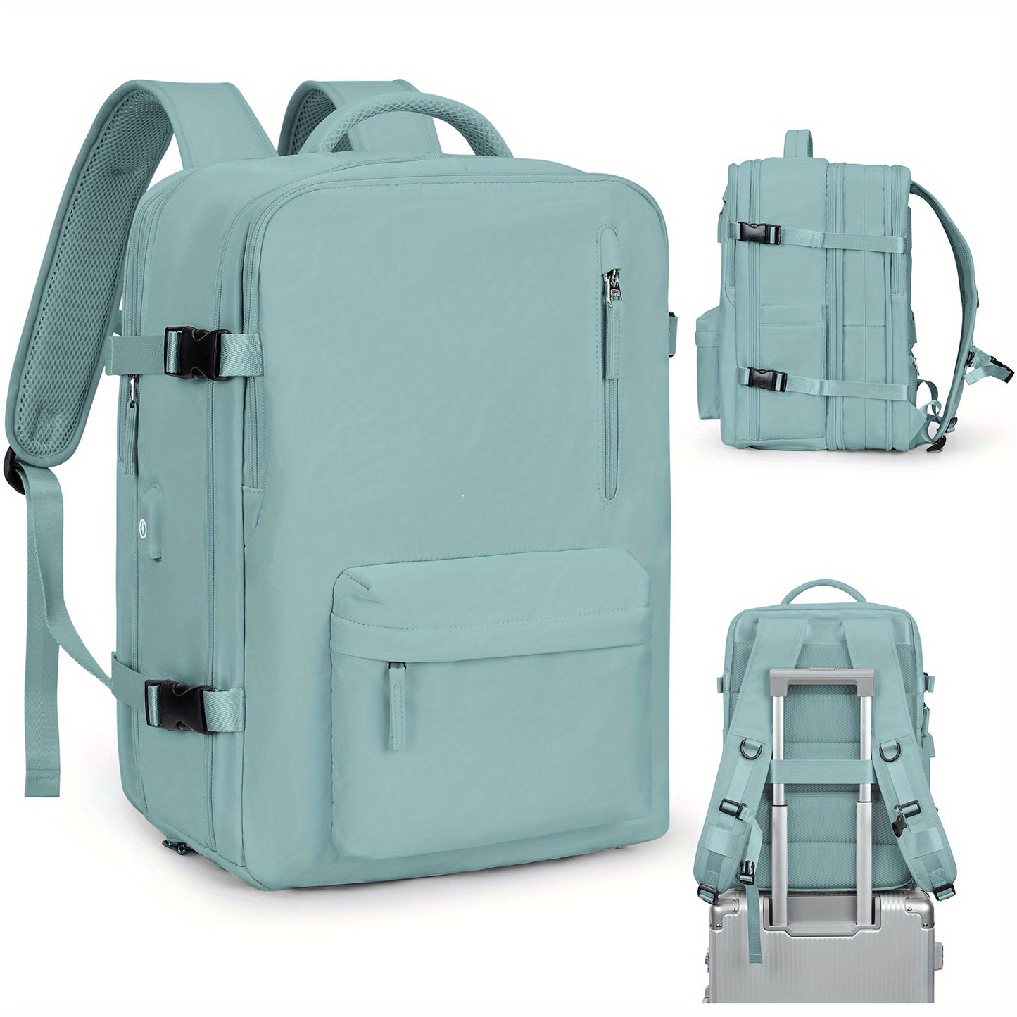 Large Capacity Travel Backpack with Shoe & Wet Pocket