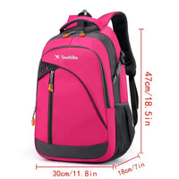 Bright Pink Sports Backpack Large Travel Bag for Women