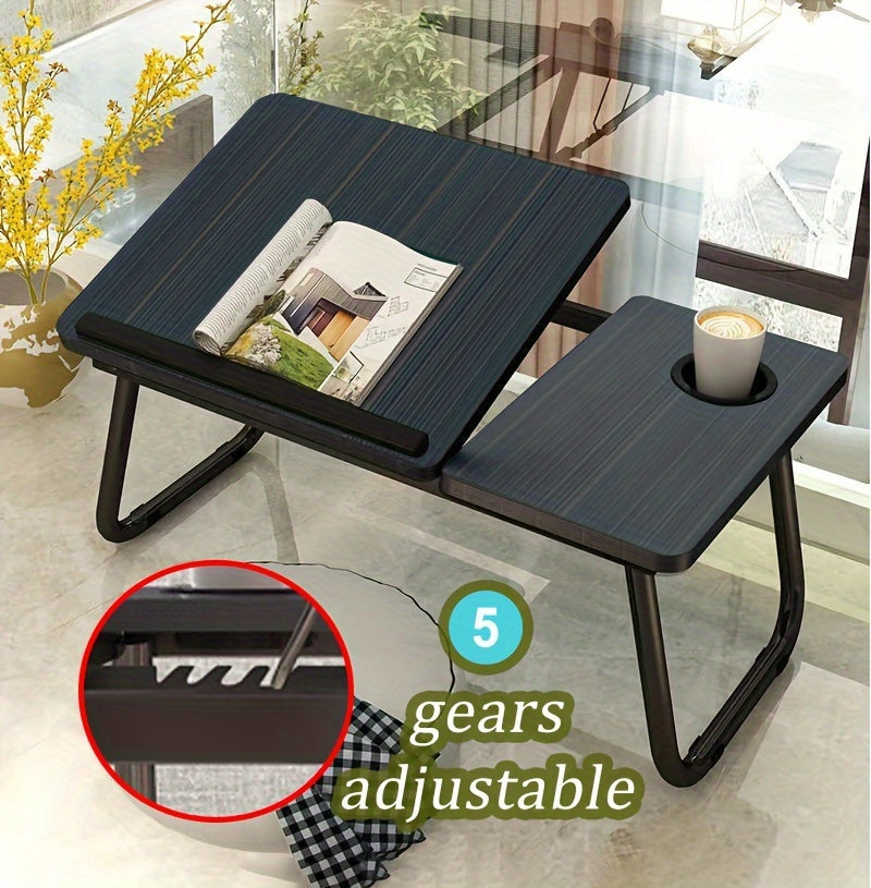 Foldable Adjustable Laptop Desk for Bed & Study