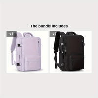 Large Capacity Travel Backpack with Shoe & Wet Pocket