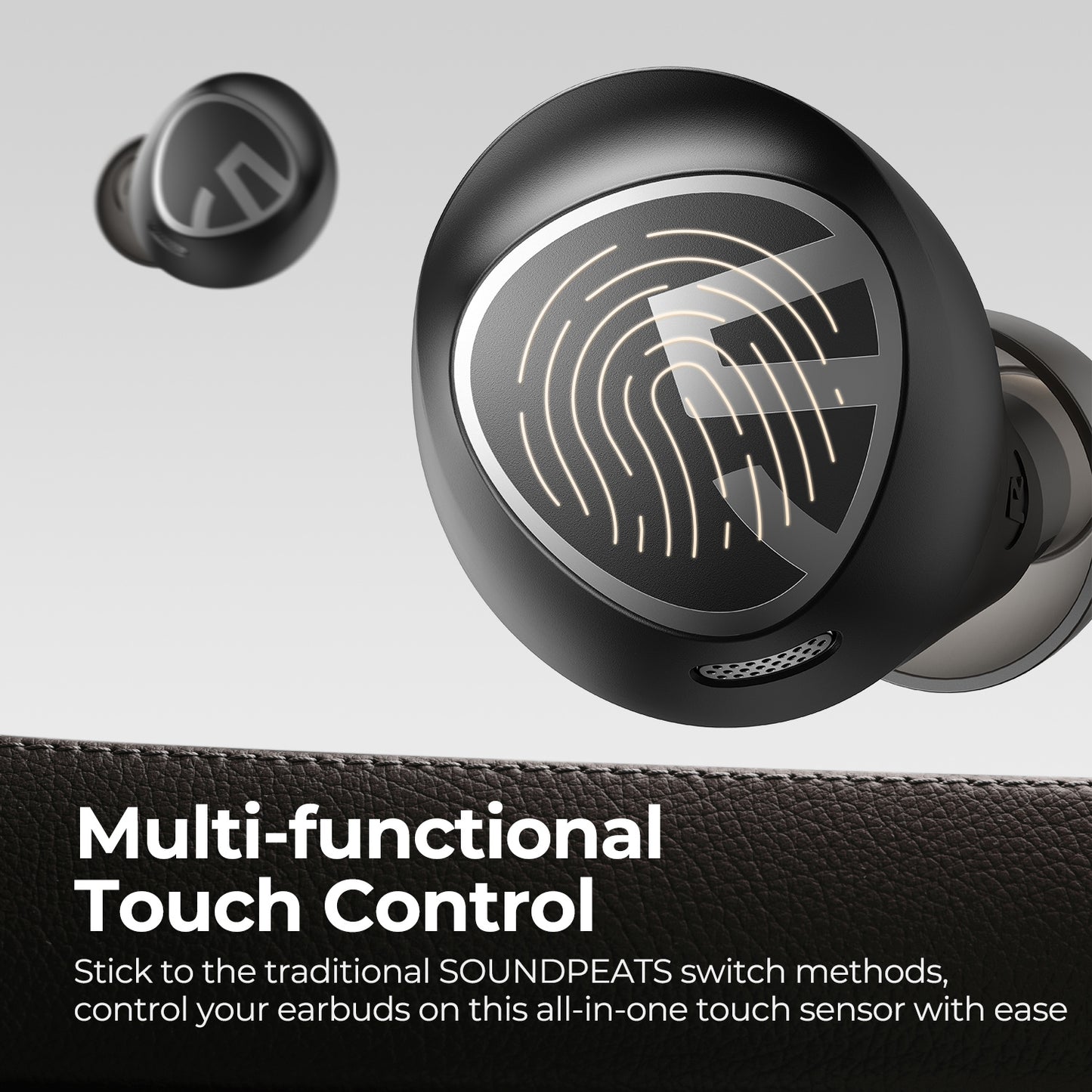 SOUNDPEATS Free2 Classic Wireless Earbuds with Wireless V5.1, Offering 30 Hours of Playtime And Immersive In-Ear Stereo Sound.