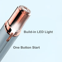 Painless USB Rechargeable Facial Hair Remover - Eyebrow Face Razor Trimmer for Women - Lips, Body, Arms, Mustaches, Fuzz, and Chin