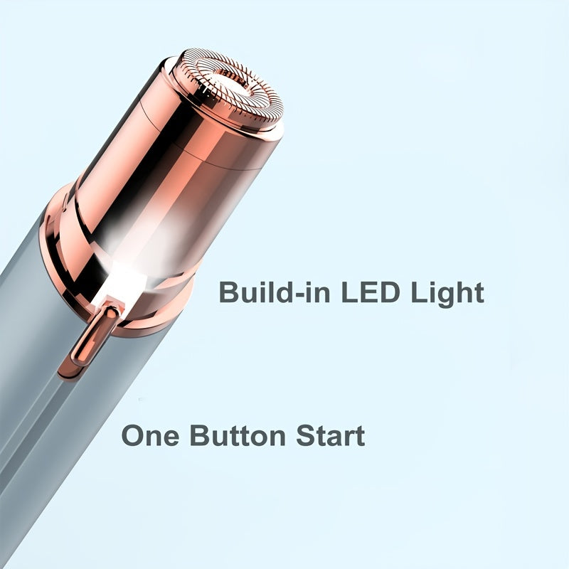 Painless USB Rechargeable Facial Hair Remover - Eyebrow Face Razor Trimmer for Women - Lips, Body, Arms, Mustaches, Fuzz, and Chin