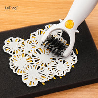 Letong 3-in-1 Die Brush Tool with Piercer & Scraper