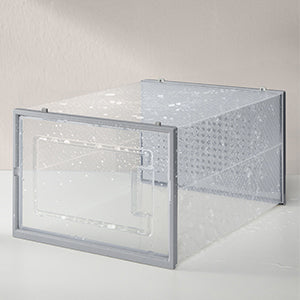 SONGMICS Set 18 Shoe Box Plastic Shoe Organizer for shoes up to size 44