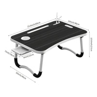 Foldable Laptop Desk with Cup Holder & Tablet Slot