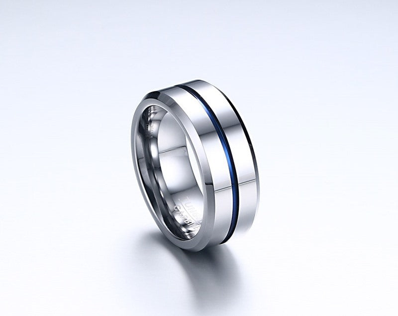 Minimalist Men’s Tungsten Steel Ring Durable Fashion Jewelry Gift
