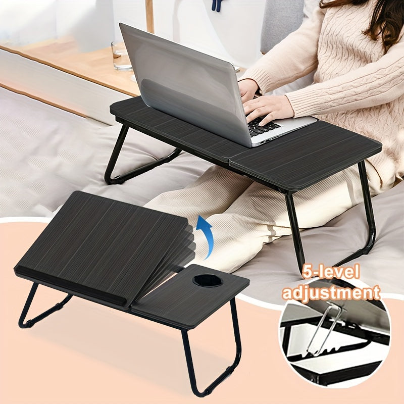 Foldable Adjustable Laptop Desk for Bed & Study