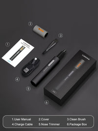 Painless Rechargeable Nose Hair Trimmer for Men and Women - Efficient Nose and Ear Hair Trimmers with Washable Cutter Head and Advanced Safety Features - Perfect Holiday Gift for Father's Day and Everyday Grooming