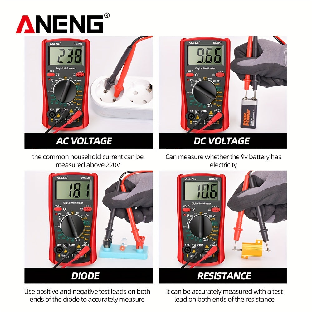 ANENG DM850 Auto Digital Multimeter AC/DC Voltage Tester