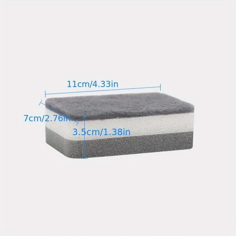 Double-Sided Cleaning Sponge – Microfiber Scouring Pad