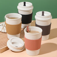 Travel Mug: Reusable Portable Coffee Cup/Wheat Straw Fiber Plastic Cup For Restaurants/cafes Eid Al-Adha Mubarak