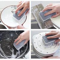 Double-Sided Cleaning Sponge – Microfiber Scouring Pad