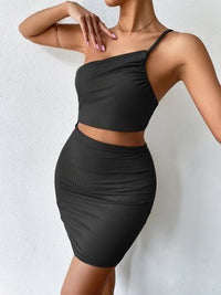 Women's Dresses Solid Sexy Backless One Shoulder Bodycon Dress