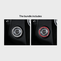 Zinc Alloy Ignition Button Cover with Sparkle Effect - "START STOP" Design, Plated, Easy Installation, Fits Most Vehicles, Ignition System Upgrade | Sparkling Button Cover | Glossy Finis