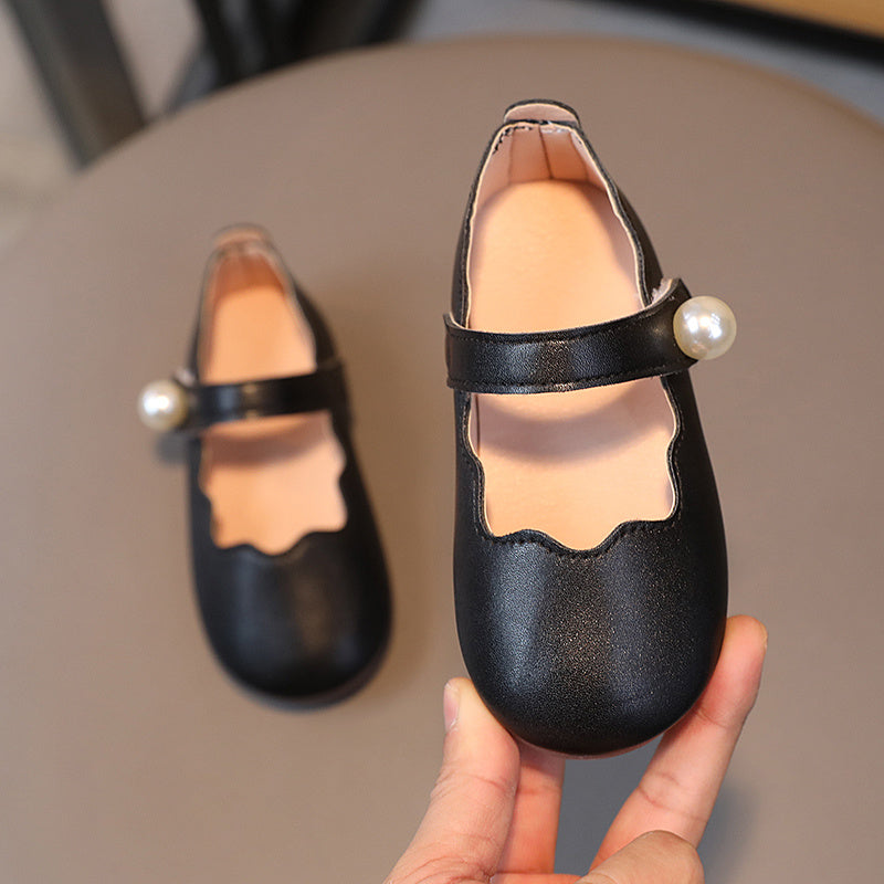 Infant Mary Jane Shoes with Soft Sole & Glitter Design