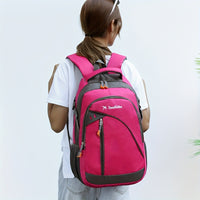 Bright Pink Sports Backpack Large Travel Bag for Women