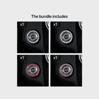 Zinc Alloy Ignition Button Cover with Sparkle Effect - "START STOP" Design, Plated, Easy Installation, Fits Most Vehicles, Ignition System Upgrade | Sparkling Button Cover | Glossy Finis