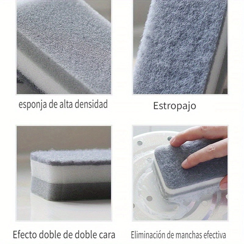 Double-Sided Cleaning Sponge – Microfiber Scouring Pad