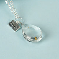 Dandelion Crystal Pendant Necklace – Double-Sided 25mm