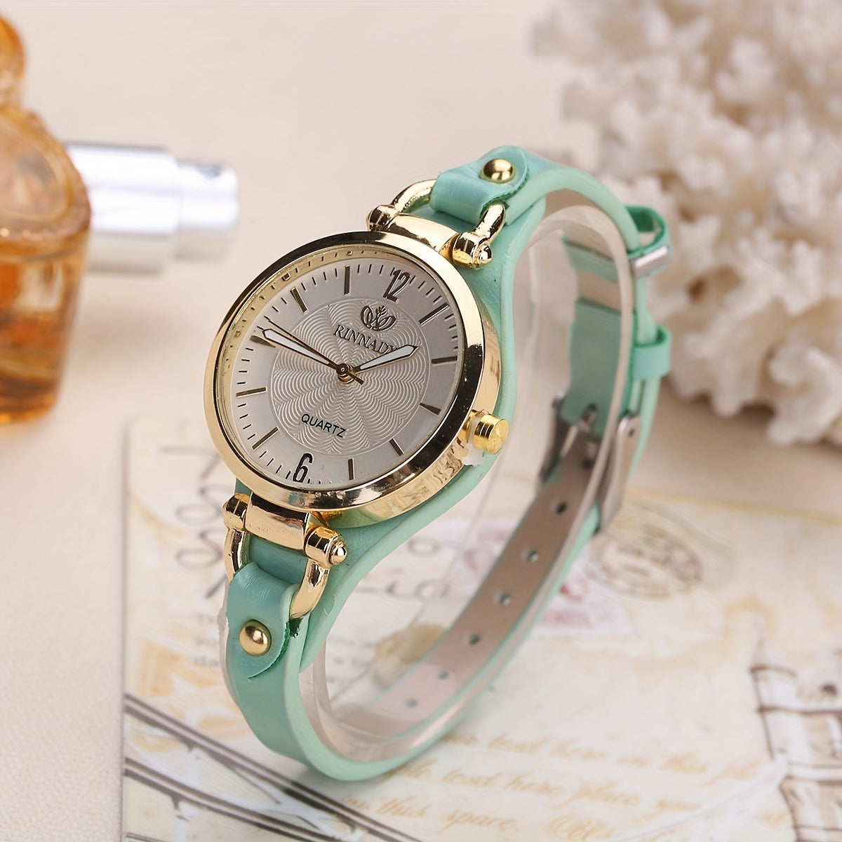Elegant Quartz Ladies Watch – Boho Chic Leather Strap
